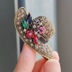 Colorful Rhinestone Brooch